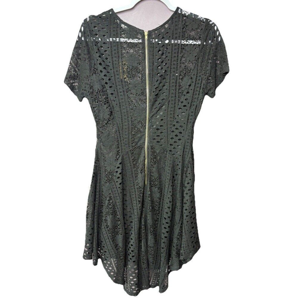 American Rag Cie Lace Eyelet Dress Women’s Size Large Classic Black Lined - Picture 11 of 11